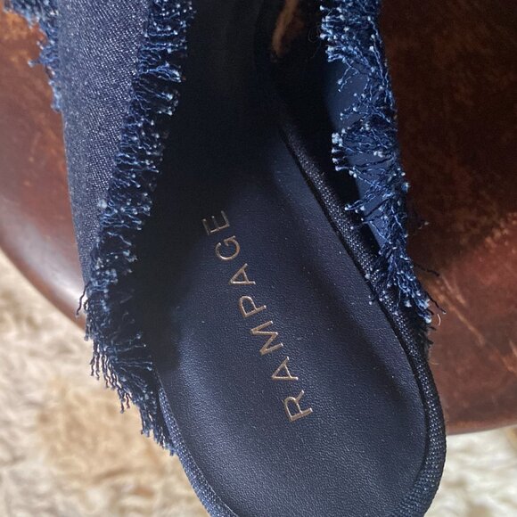 Rampage Blue Denim Summer Women's Wedges Heels Size 8.5 - Picture 5 of 8